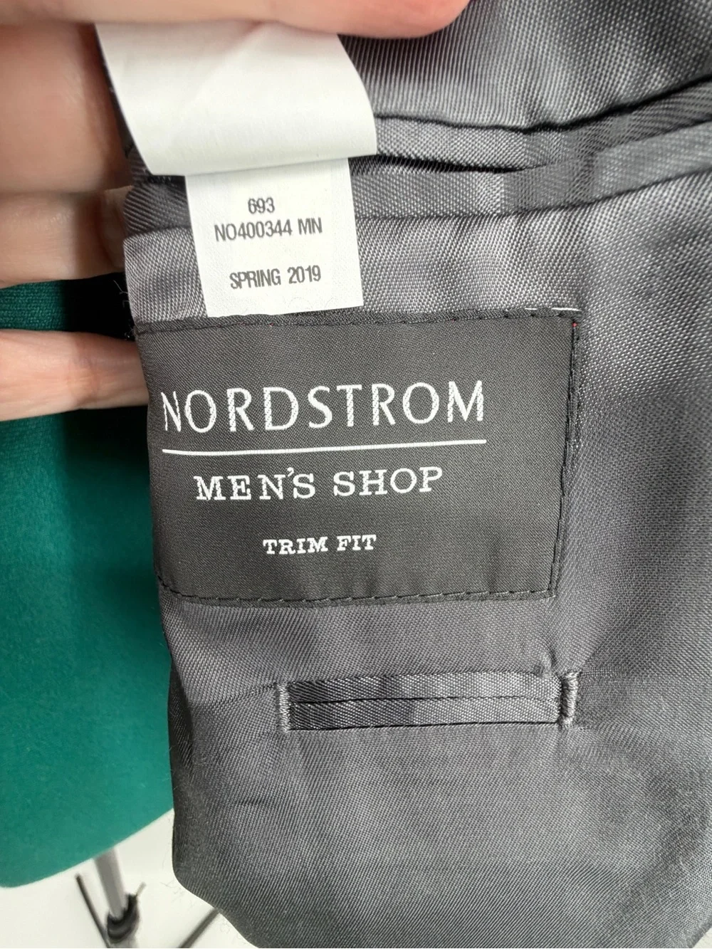 Nordstrom Men's Shop Gray Wool Silk Linen Blazer Sport Coat 44R